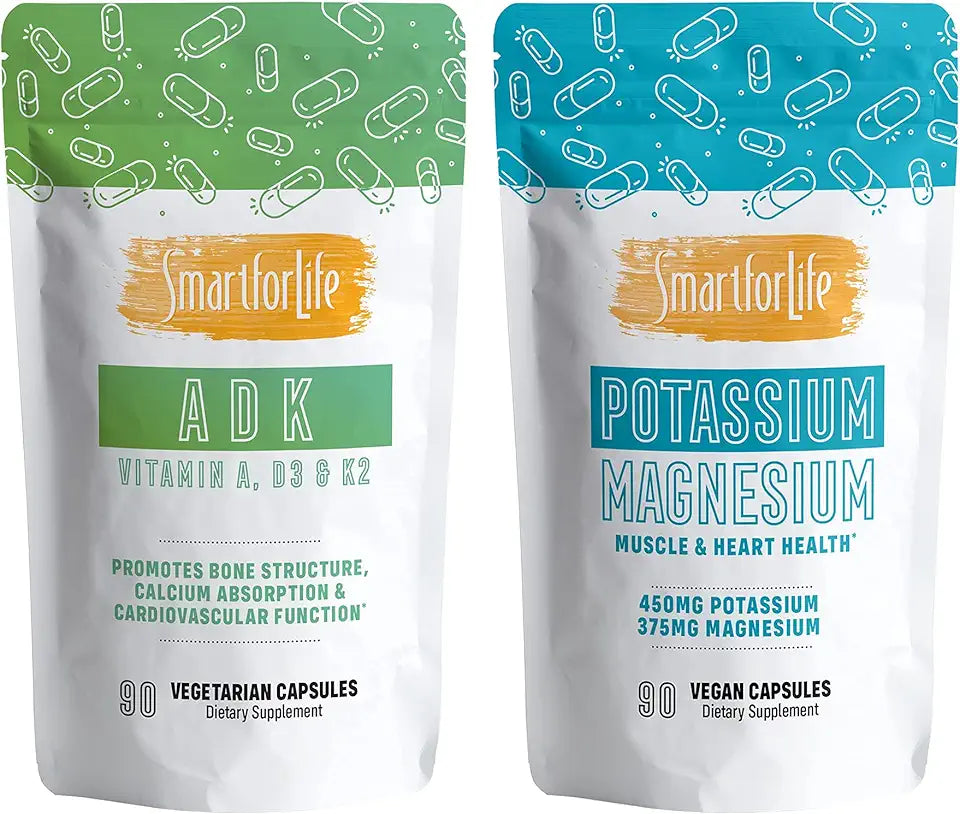 Potassium Magnesium & Vitamins A, D3, K2 90 Count U7660