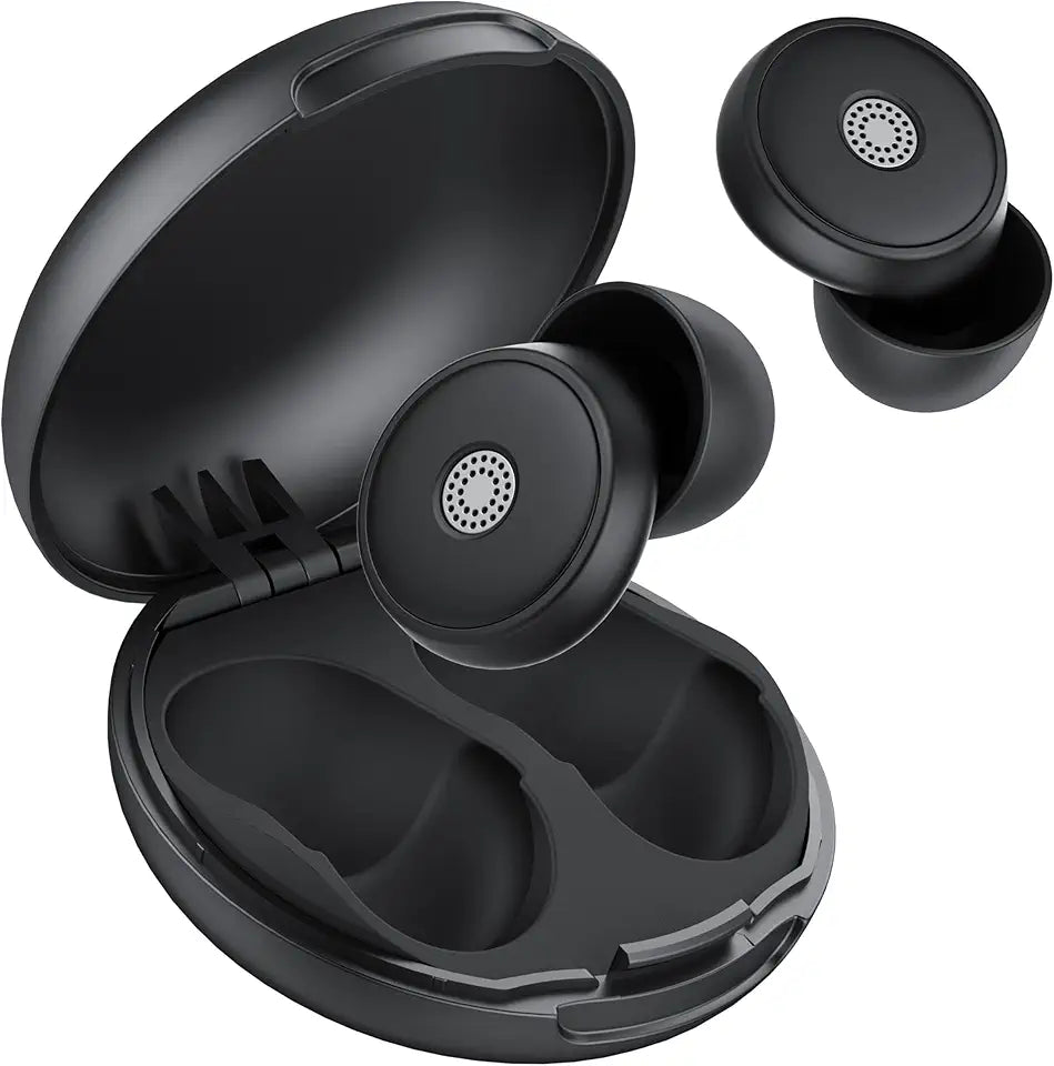 Black 45dB Reusable Ear Plugs with Case & 8 Eartips G683484