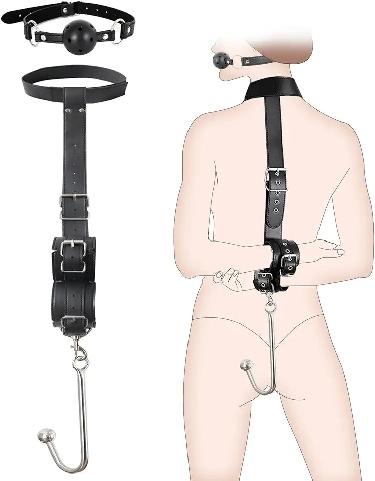 Anal Hook BDSM Sex Bondage Handcuffs Collar Ball Gag Adult Sex Toys V415245