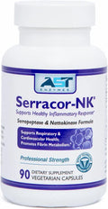 Acid-Resistant Serrapeptase Nattokinase 90 Vegetarian Capsules N714