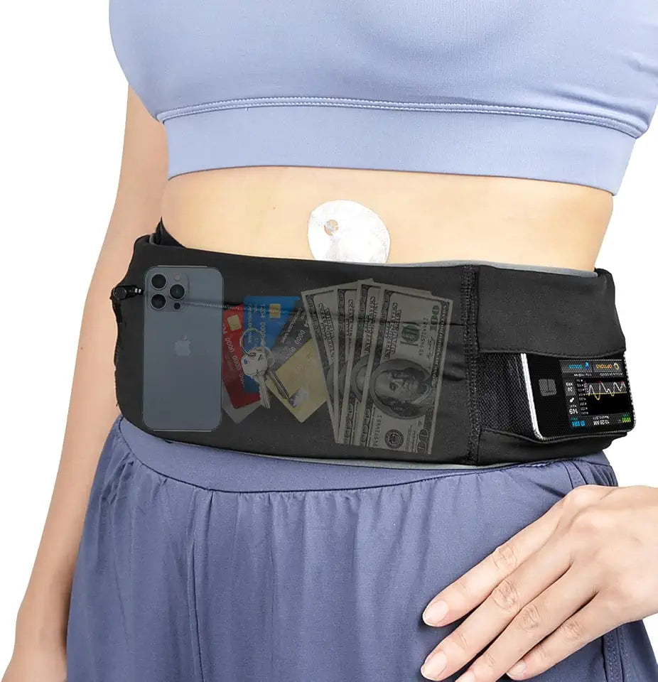 Insulin Pump Belt with Mesh Pouches, Size M F21881