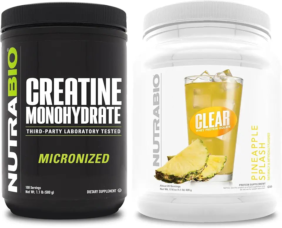 Unflavored Creatine Monohydrate and Pineapple Splash Whey Protein Isolate W62353